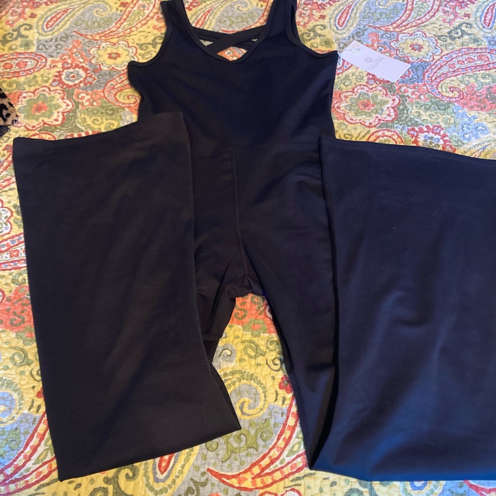 Mandy Fitted Flare Jumpsuit Black M
